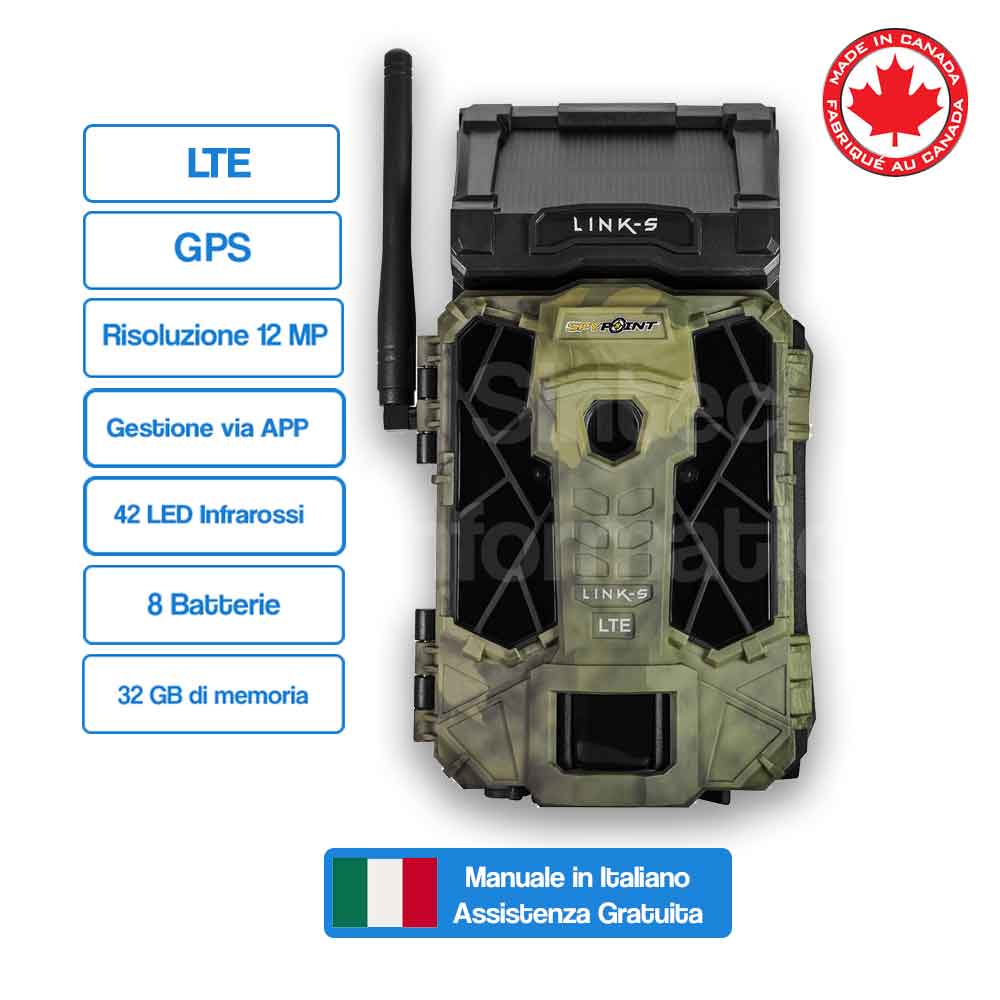 Fototrappola Spypoint LINK-S GPS - Sintec informatica