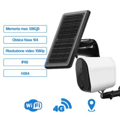 Telecamera con Pannello Solare Integrato